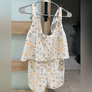 Zara Multicolor Geometric Pattern jumpsuit